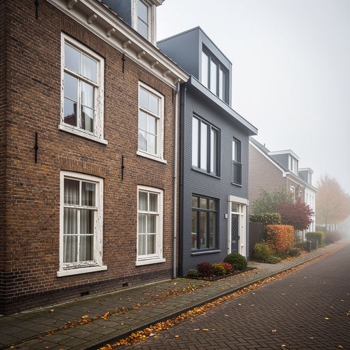 Vakman plaatst een kunststof kozijn bij een woonhuis in Bilthoven