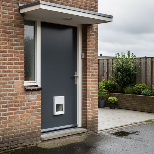 Monteur plaatst een kunststof achterdeur bij een woning in Bilthoven
