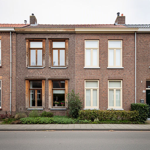 Wit kunststof kozijn met HR++ glas in een rijtjeshuis in Bilthoven