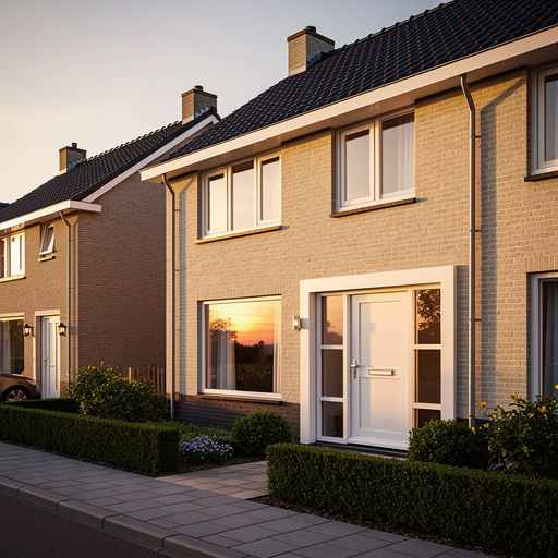 Witte kunststof voordeur met paneelwerk en SKG-slot