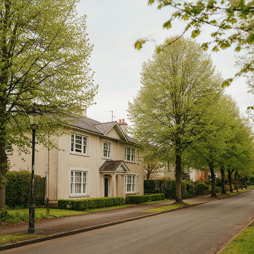 Moderne vrijstaande villa in Blaricum met strakke witte kunststof kozijnen en een groene tuin