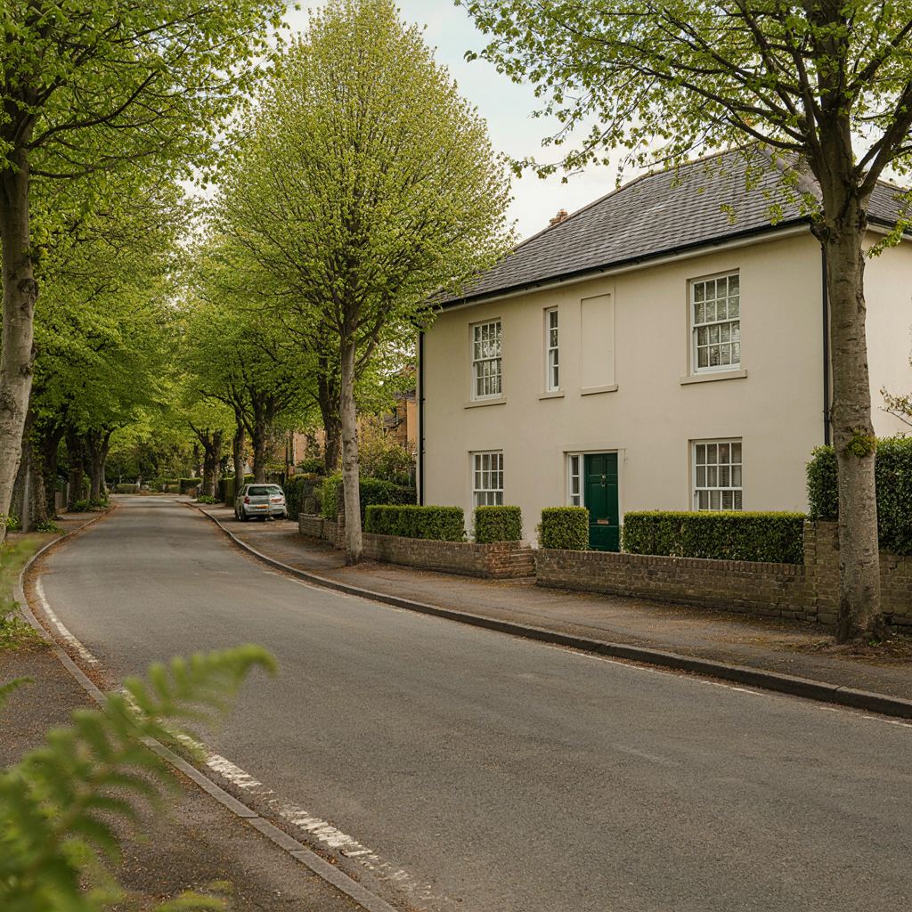 Kenmerkend jaren dertig huis met erker en nieuwe kunststof kozijnen in een lommerrijke Amersfoortse straat