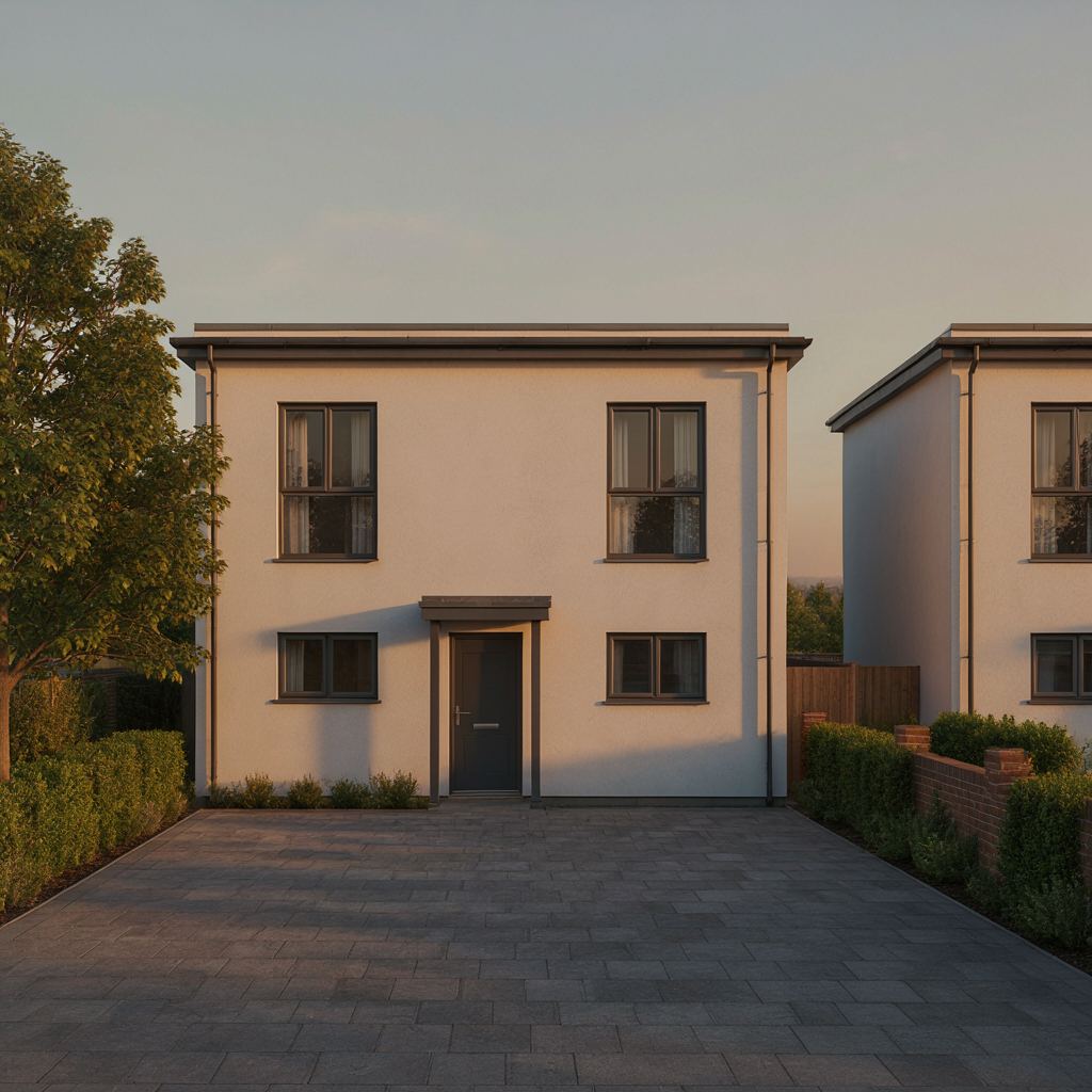 Halfvrijstaande villa met antraciete kunststof kozijnen in een rustige woonwijk nabij het centrum van Bunnik