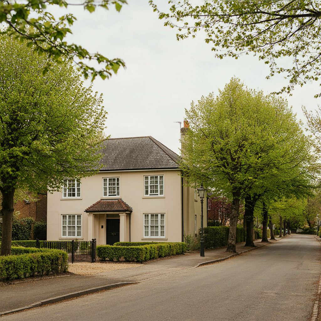 Vrijstaande jaren-30 villa in een bosrijke straat in Westbroek met nieuwe witte kunststof kozijnen