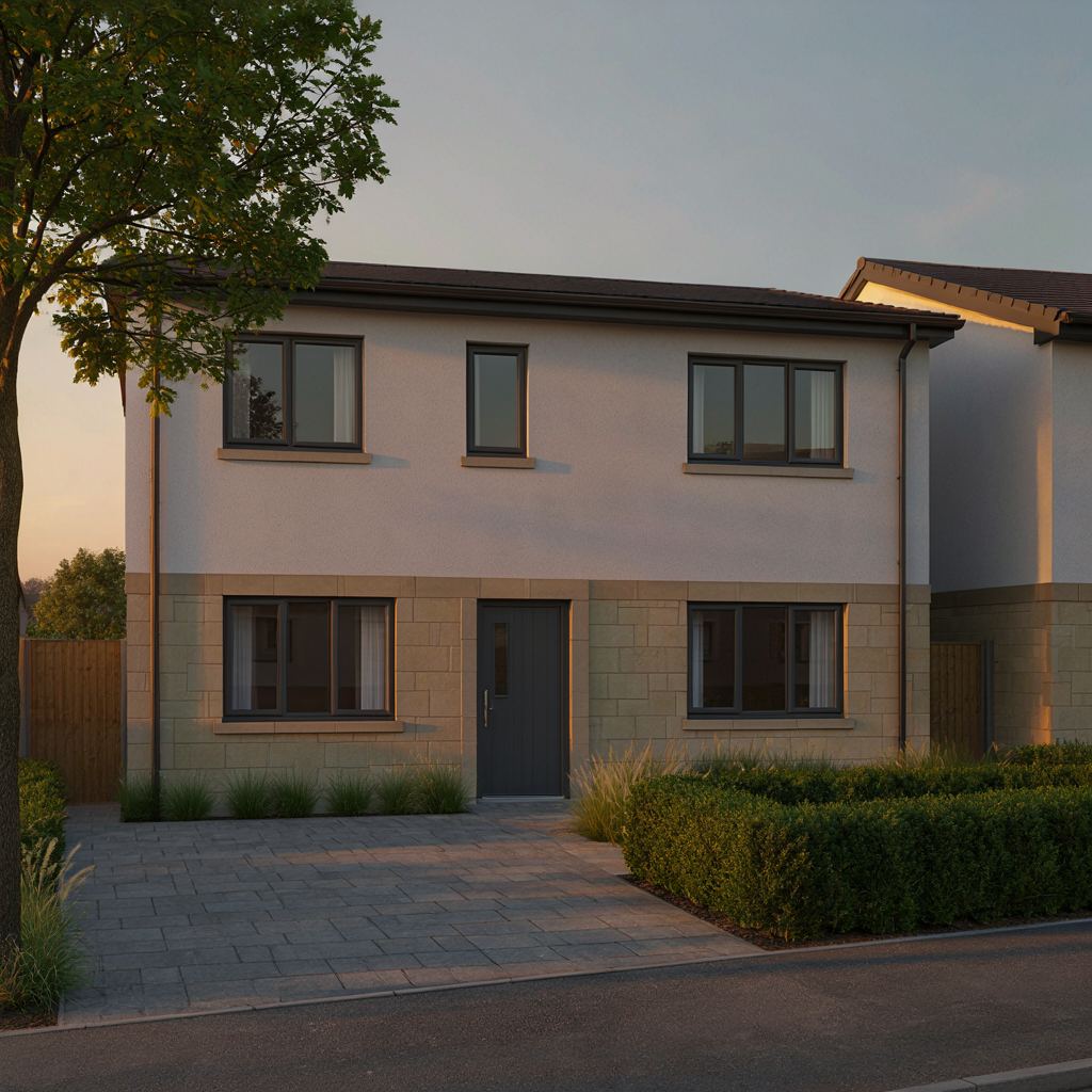 Moderne woning met antraciet kunststof kozijnen aan een vaart in Loosdrecht